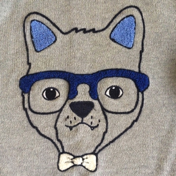 joe fresh boucle graphic cotton knit crewneck sweater 3T toddler boys - Picture 2 of 6